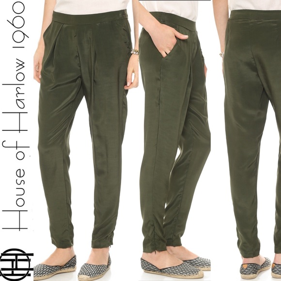 NWT House Of Harlow 1960 Silk Harlem Pants - Picture 2 of 6